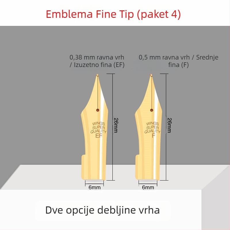 Hero EF vrh pera — zamjenski metalni vrh, kompatibilan s modelima 359, 1060, 1021, 6006; pakiranje 10 komada