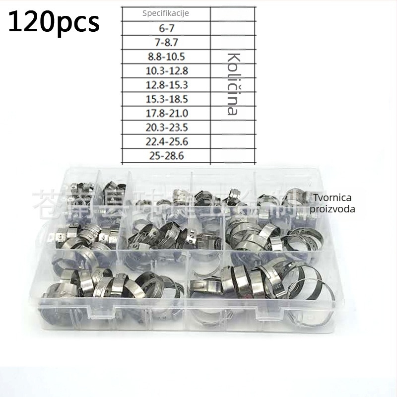 Set jednostavne svarke, nominalni promjer 6–28.6 mm, promjer učvršćivanja 6–29.6 mm, raspon primjene 7–21