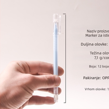 Svjetleće pero za dnevnik, fluorescirajući marker za isticanje ključnih točaka, model 972-A, plastično kućište, pakiranje u vrećicu, prilagođivanje dostupno