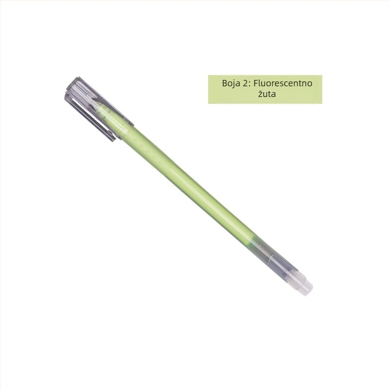 Svjetleće pero za dnevnik, fluorescirajući marker za isticanje ključnih točaka, model 972-A, plastično kućište, pakiranje u vrećicu, prilagođivanje dostupno