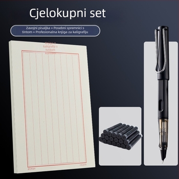 Kaligrafska olovka s vrhom 0.7/0.5, zamjenjiva posuda za mastilo, rotativno upijanje mastila, plastično kućište, model gb0049