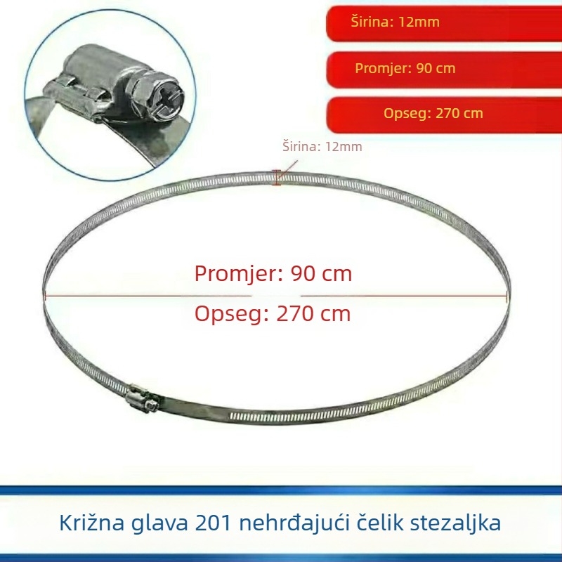 Spona od 304 nehrđajućeg čelika za cijevi i kablove, zaključavajući prsten za vodovodne i plinske cijevi