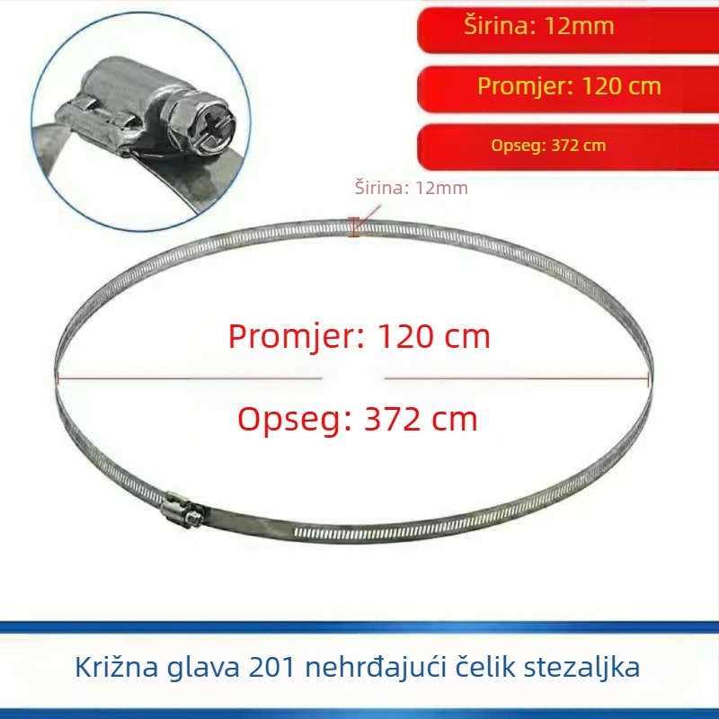 Spona od 304 nehrđajućeg čelika za cijevi i kablove, zaključavajući prsten za vodovodne i plinske cijevi