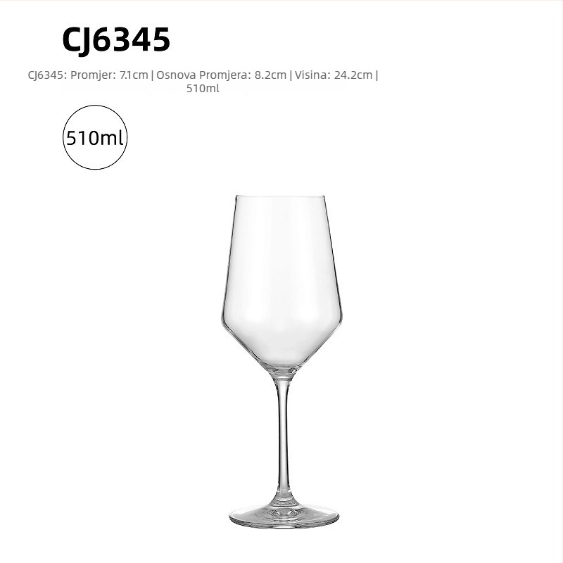 Čaša za crveno vino Nordic stil, staklo, tiskani logo, prilagođavanje dostupno, premium kvaliteta