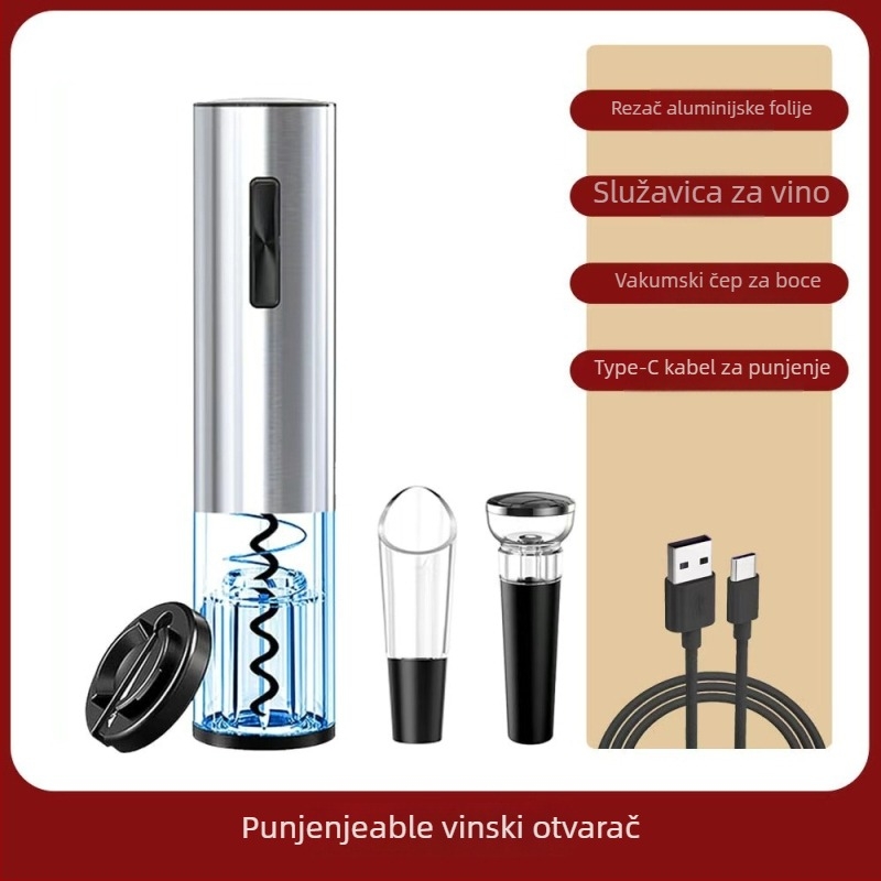 Automatski otvarač za crveno vino s tijelom od bambusa