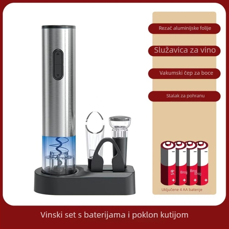 Automatski otvarač za crveno vino s tijelom od bambusa