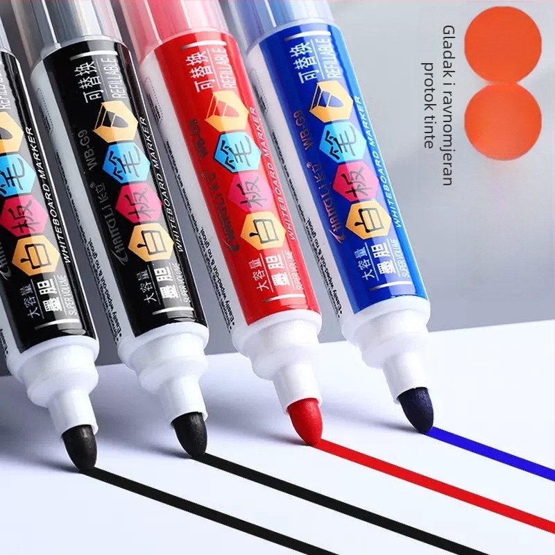 Zamjenski tintni džep za marker ploče, model WB-G9, 12 kom./kutija, plastično kućište, širina linije 1–2 mm, uredska namjena