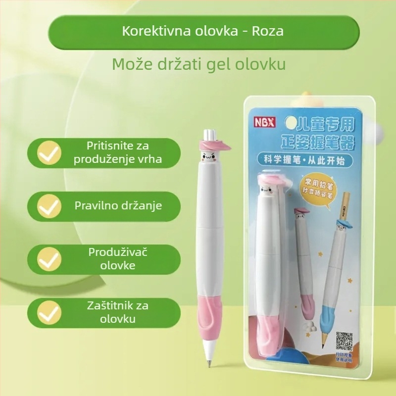 Držač olovke za djecu – ispravak držanja, silikon+ABS, u kutiji NBX