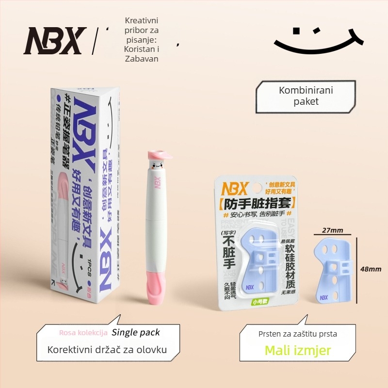 Držač olovke za djecu – ispravak držanja, silikon+ABS, u kutiji NBX