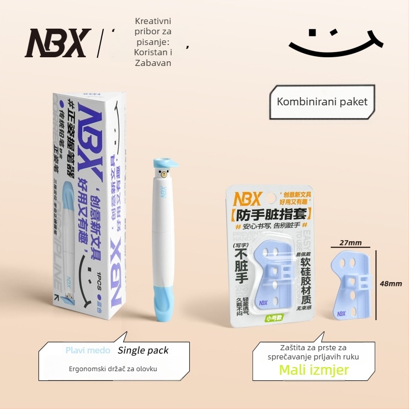 Držač olovke za djecu – ispravak držanja, silikon+ABS, u kutiji NBX