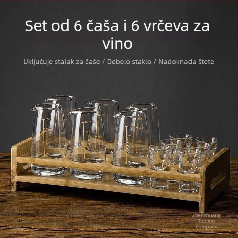 Set za vino s dekanterom, mjernom skalom, malim čašicama i kutijom s poklonima — novi kineski stil