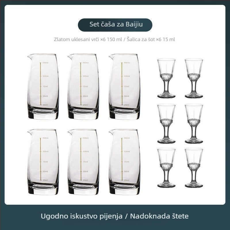 Set za vino s dekanterom, mjernom skalom, malim čašicama i kutijom s poklonima — novi kineski stil