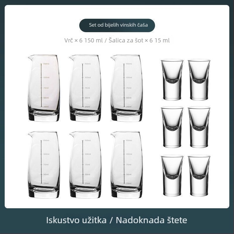 Set za vino s dekanterom, mjernom skalom, malim čašicama i kutijom s poklonima — novi kineski stil