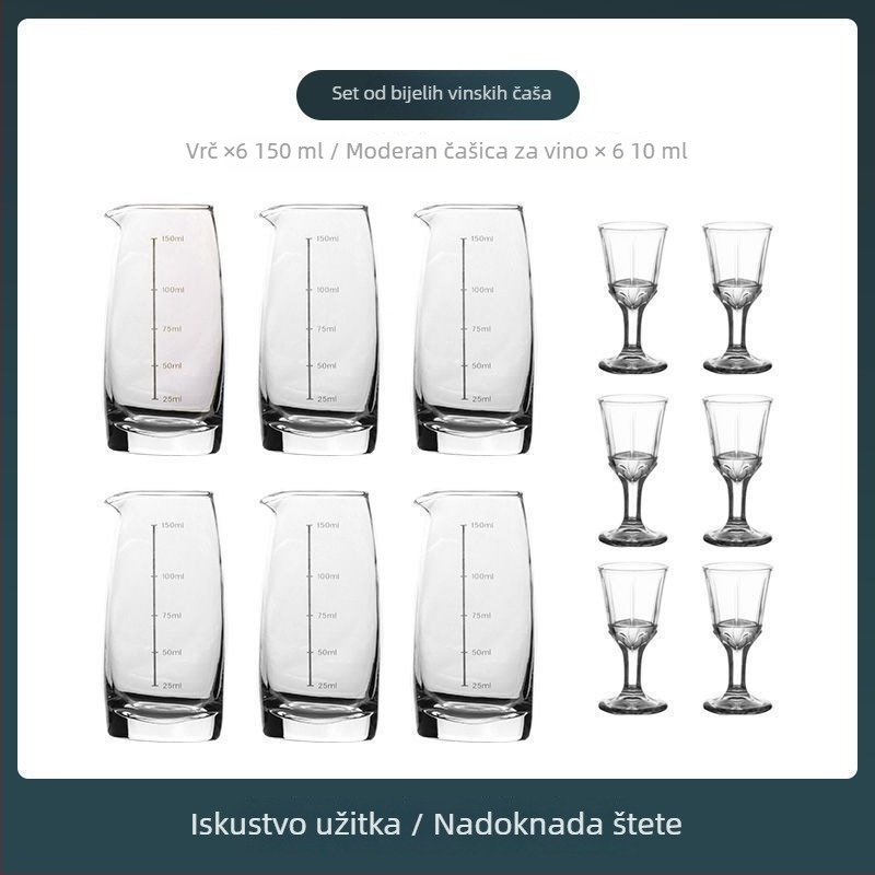 Set za vino s dekanterom, mjernom skalom, malim čašicama i kutijom s poklonima — novi kineski stil
