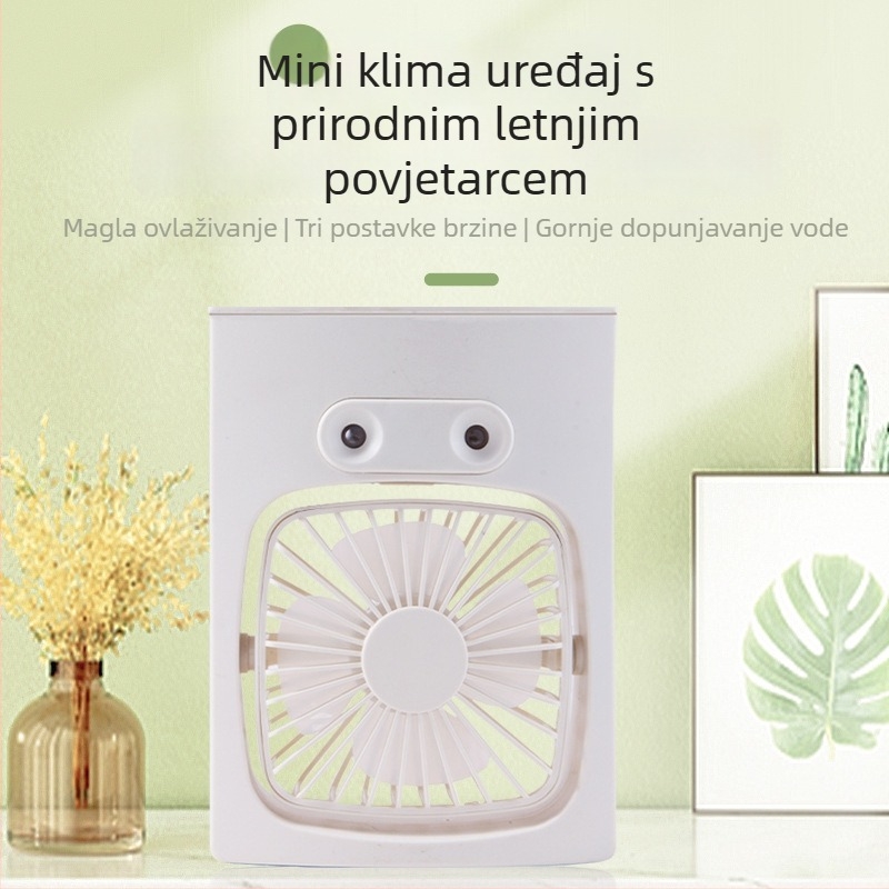 Mini USB hladnjak zraka s 3 mlaznicama raspršivanja, prijenosni ventilator s vodnim hlađenjem za dom i studentski dom