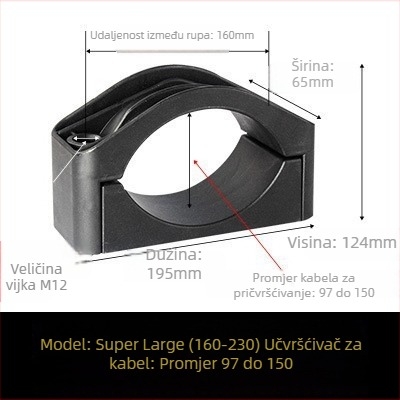 CHKL Držač kabla za ormarić visokog napona; za kabel s tri vodiča; vatrootporan najlon