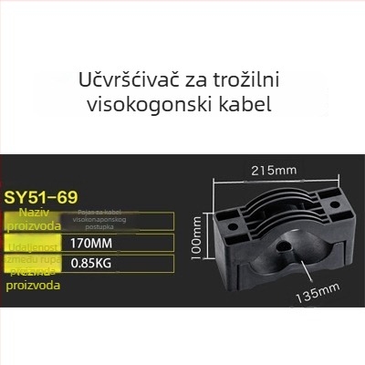 CHKL Držač kabla za ormarić visokog napona; za kabel s tri vodiča; vatrootporan najlon