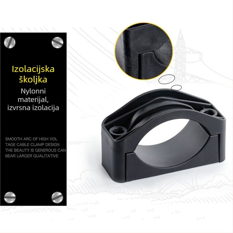 CHKL Držač kabla za ormarić visokog napona; za kabel s tri vodiča; vatrootporan najlon