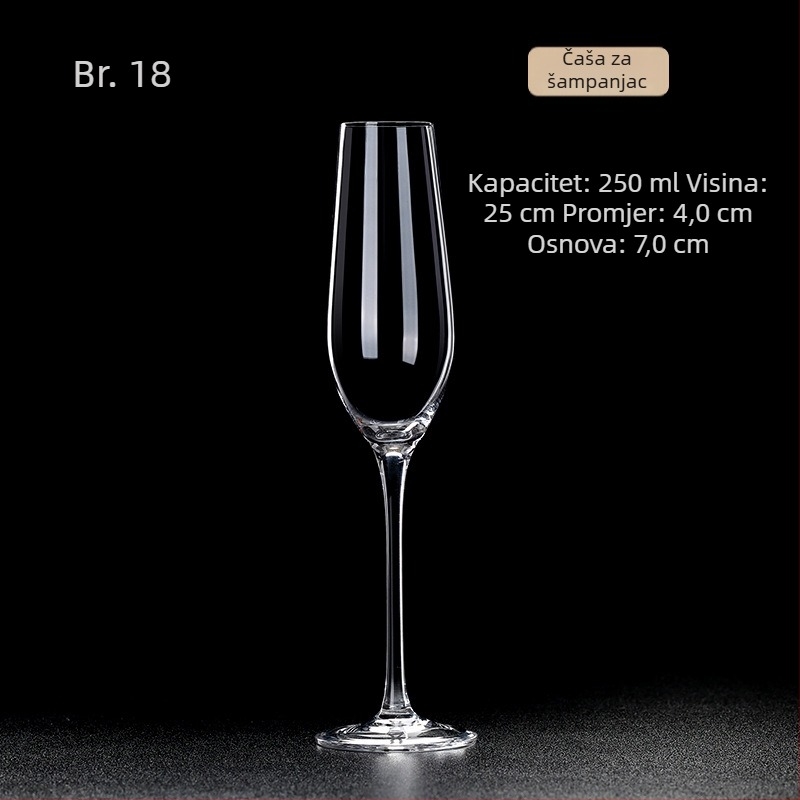 Kristalna čaša za vino, ručna izrada, kapacitet 601–700 ml, moderan jednostavan stil, prilagodba logotipa