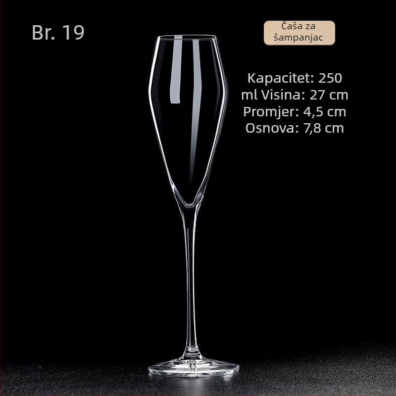 Kristalna čaša za vino, ručna izrada, kapacitet 601–700 ml, moderan jednostavan stil, prilagodba logotipa