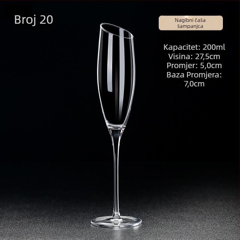 Kristalna čaša za vino, ručna izrada, kapacitet 601–700 ml, moderan jednostavan stil, prilagodba logotipa