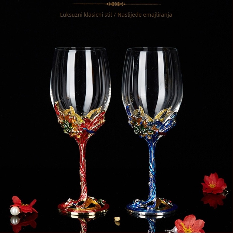 Set čaša za vino i dekantator, kristal, zapremina 301-400 ml, europski stil, prilagodba proizvodnje, tisak logotipa