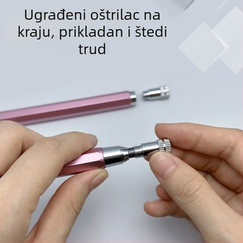 Automatska olovka s metalnim šesterokutnim tijelom, tisk logotipa po narudžbi, model 3Q805, mogućnost prilagođavanja