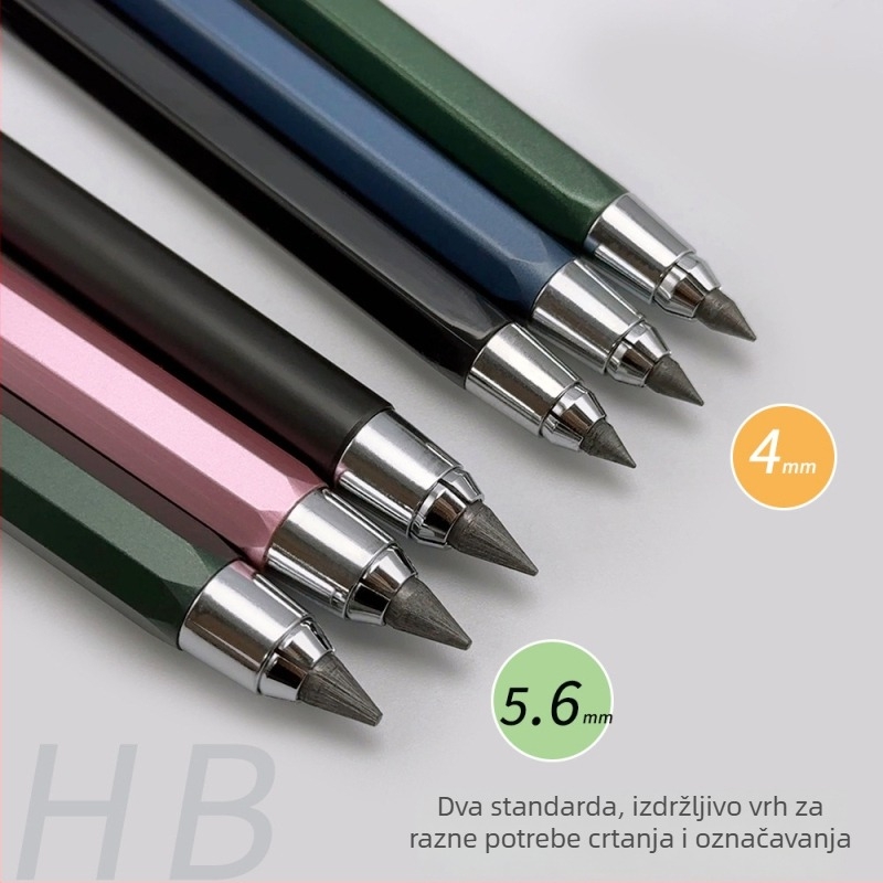 Automatska olovka s metalnim šesterokutnim tijelom, tisk logotipa po narudžbi, model 3Q805, mogućnost prilagođavanja