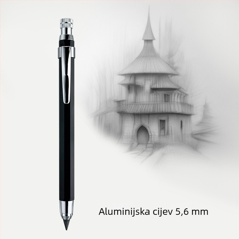 Automatska olovka s metalnim šesterokutnim tijelom, tisk logotipa po narudžbi, model 3Q805, mogućnost prilagođavanja