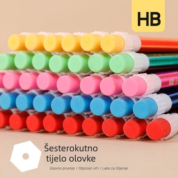 Školska olovka za učenike s čvrstim drvenim kućištem (Brend: Unique; Materijal kućišta: Drvo; Tip: Drugo)