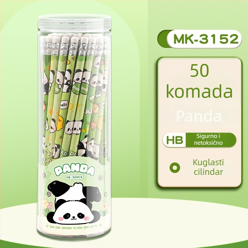 Mengyi Set drvenih cilindričnih olovaka i skic set, HB, 50 kom. + 12 kom. u kutiji