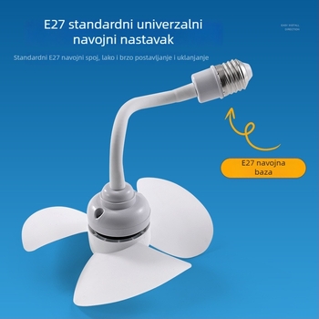 Mali stropni ventilator s 3 lopaticama, brushless motor, AC napajanje, buka ispod 36 dB