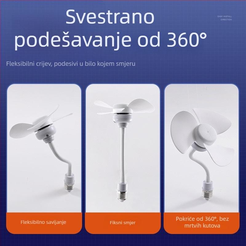 Mali stropni ventilator s 3 lopaticama, brushless motor, AC napajanje, buka ispod 36 dB