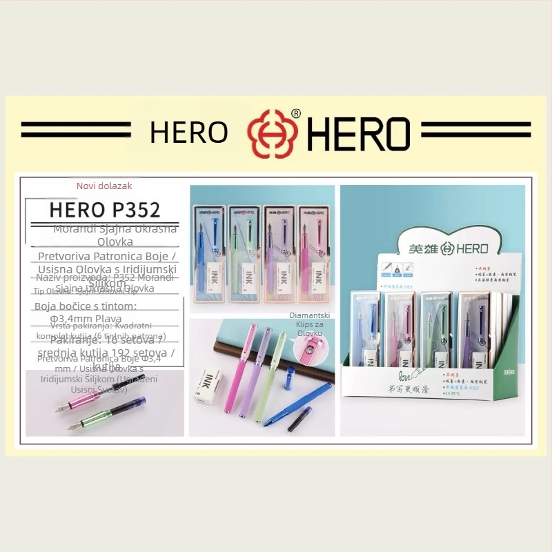 HERO akrilno pero za djecu — kaligrafija praksa, jednostavan dizajn