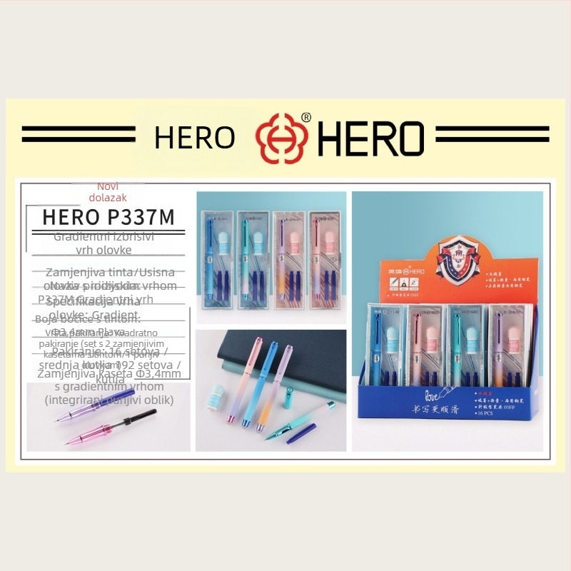 HERO akrilno pero za djecu — kaligrafija praksa, jednostavan dizajn