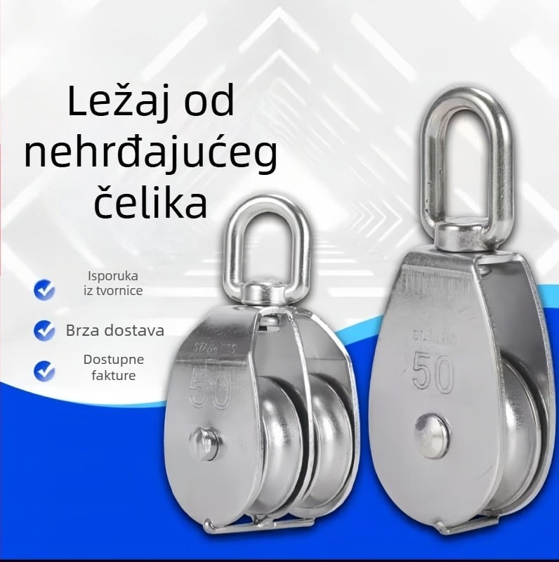 Start 304 nehrđajući čelik za morsku upotrebu rola za podizanje, jednostruka i dvostruka verzija