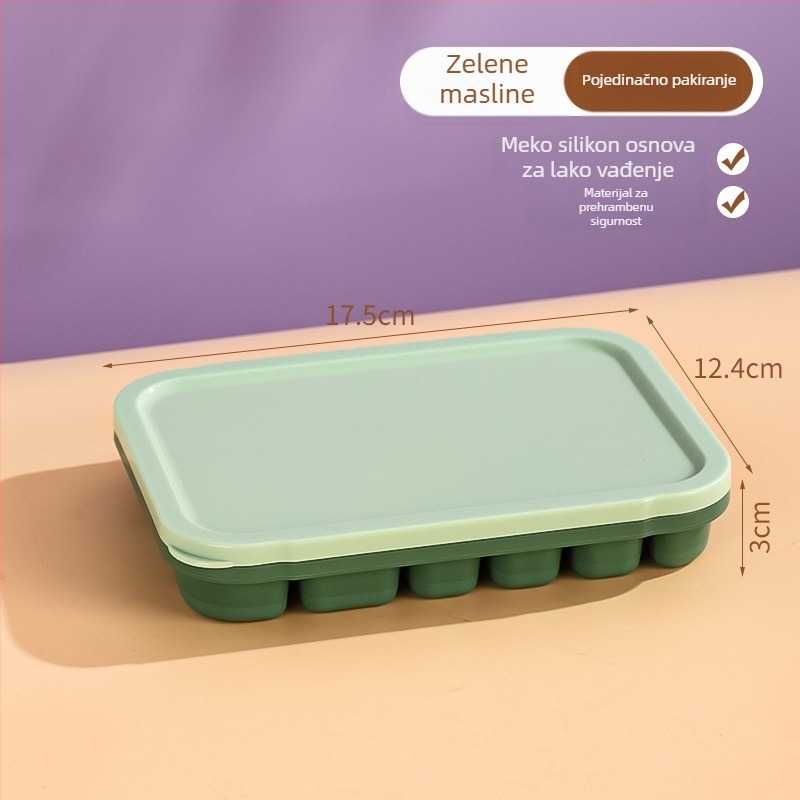 Silikonska ledena mreža za bebinu hranu – lako odvajanje od kalupa, porcionirano skladištenje