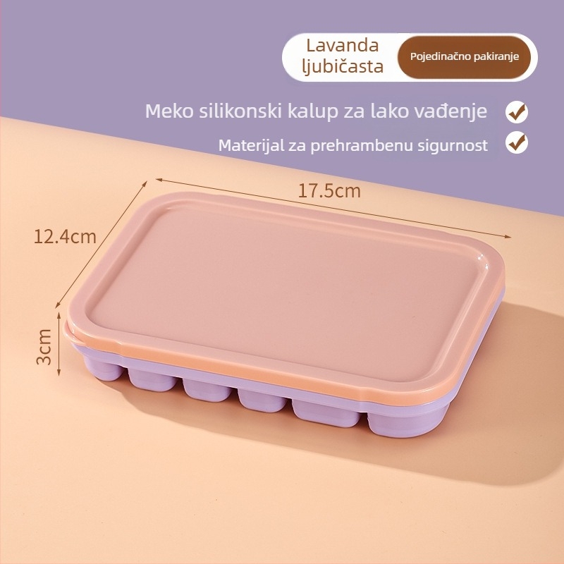 Silikonska ledena mreža za bebinu hranu – lako odvajanje od kalupa, porcionirano skladištenje