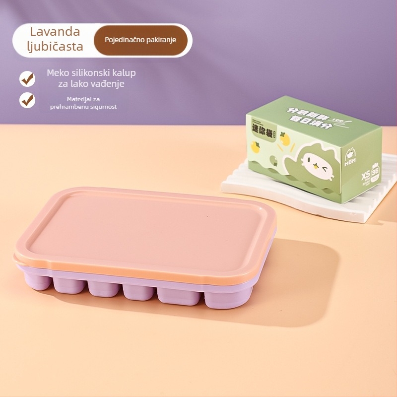 Silikonska ledena mreža za bebinu hranu – lako odvajanje od kalupa, porcionirano skladištenje