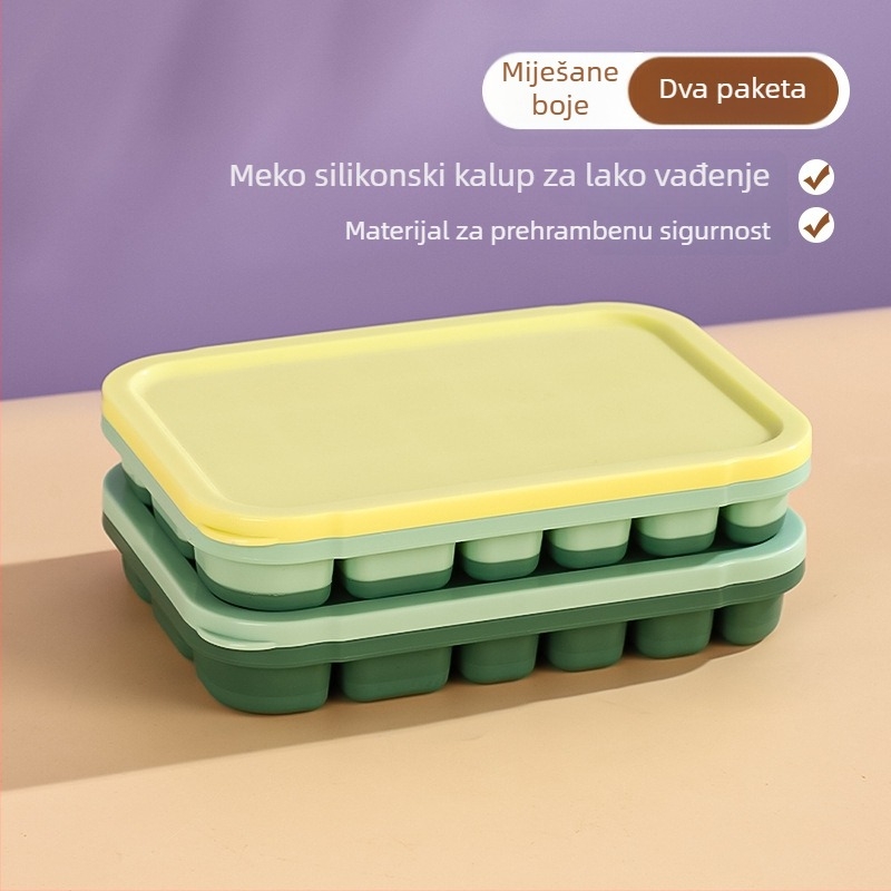 Silikonska ledena mreža za bebinu hranu – lako odvajanje od kalupa, porcionirano skladištenje
