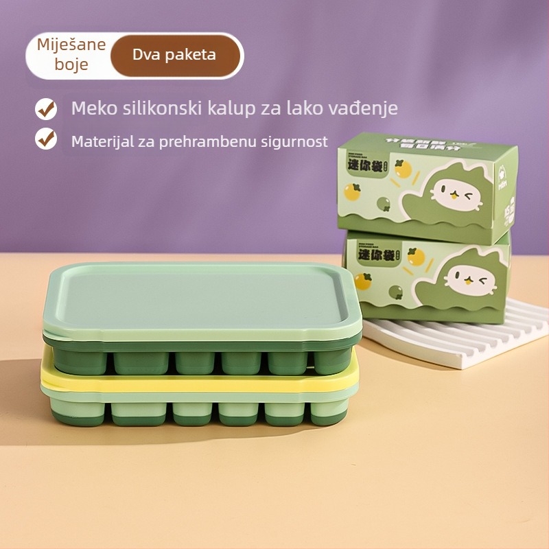 Silikonska ledena mreža za bebinu hranu – lako odvajanje od kalupa, porcionirano skladištenje