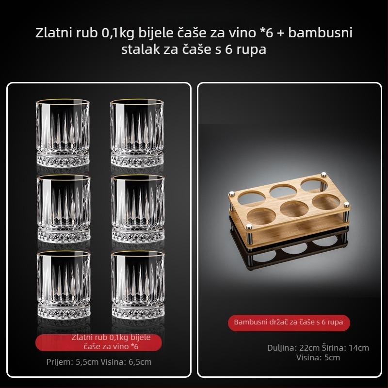 Set čaša za vino od stakla, novi kineski stil, za kućnu upotrebu