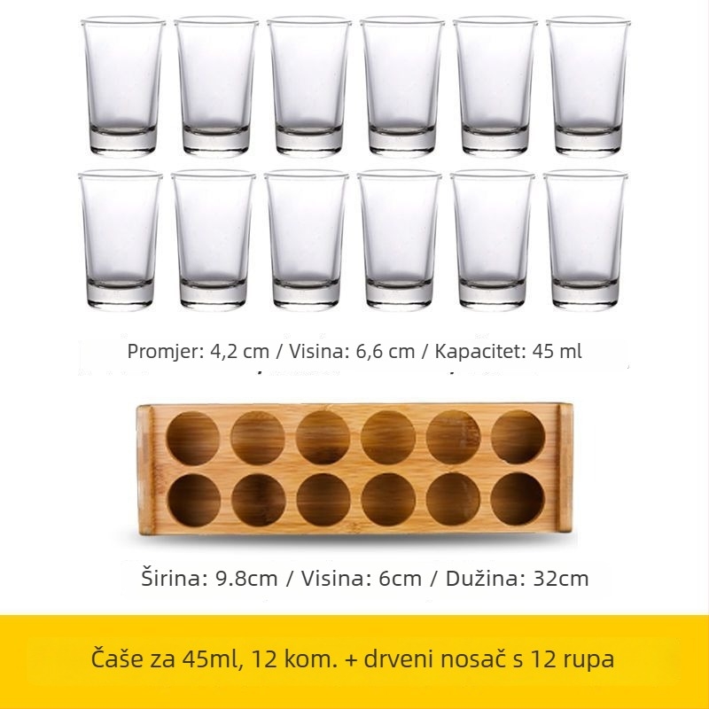 Set čašica za koktele — staklo soda-lime, više od 10 komada, Novi kineski stil