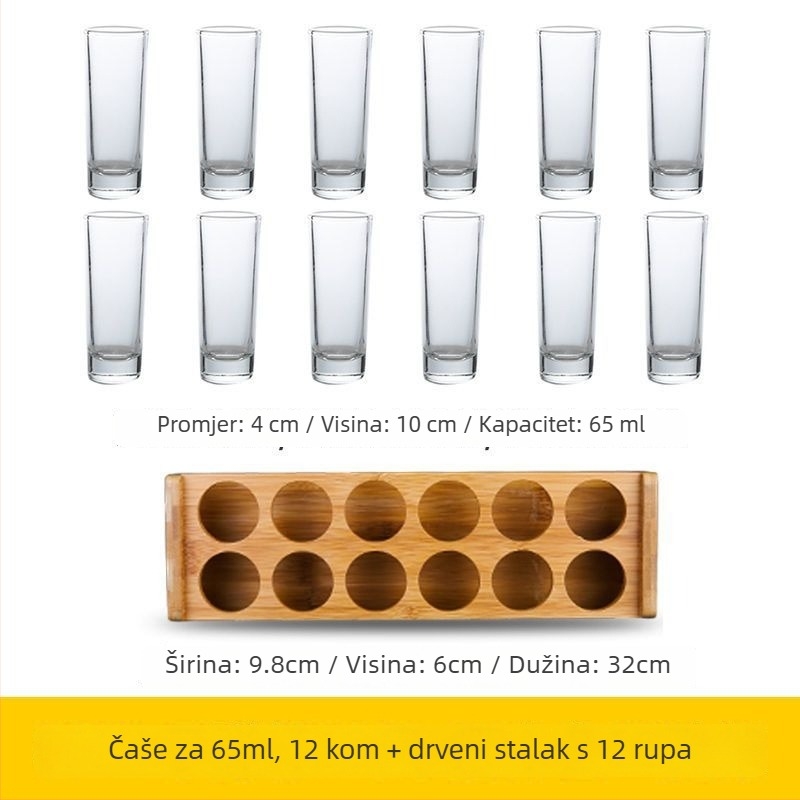 Set čašica za koktele — staklo soda-lime, više od 10 komada, Novi kineski stil