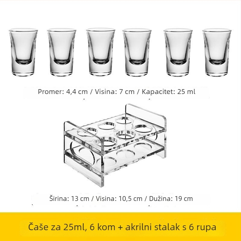 Set čašica za koktele — staklo soda-lime, više od 10 komada, Novi kineski stil
