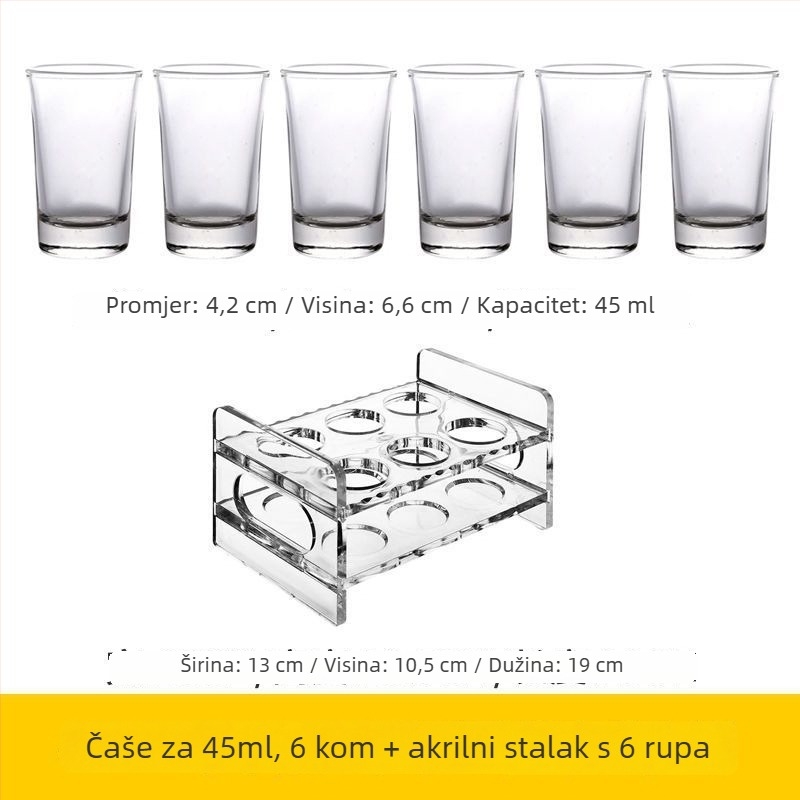 Set čašica za koktele — staklo soda-lime, više od 10 komada, Novi kineski stil