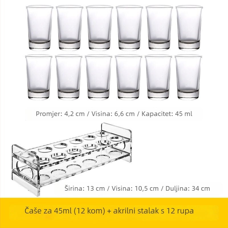 Set čašica za koktele — staklo soda-lime, više od 10 komada, Novi kineski stil