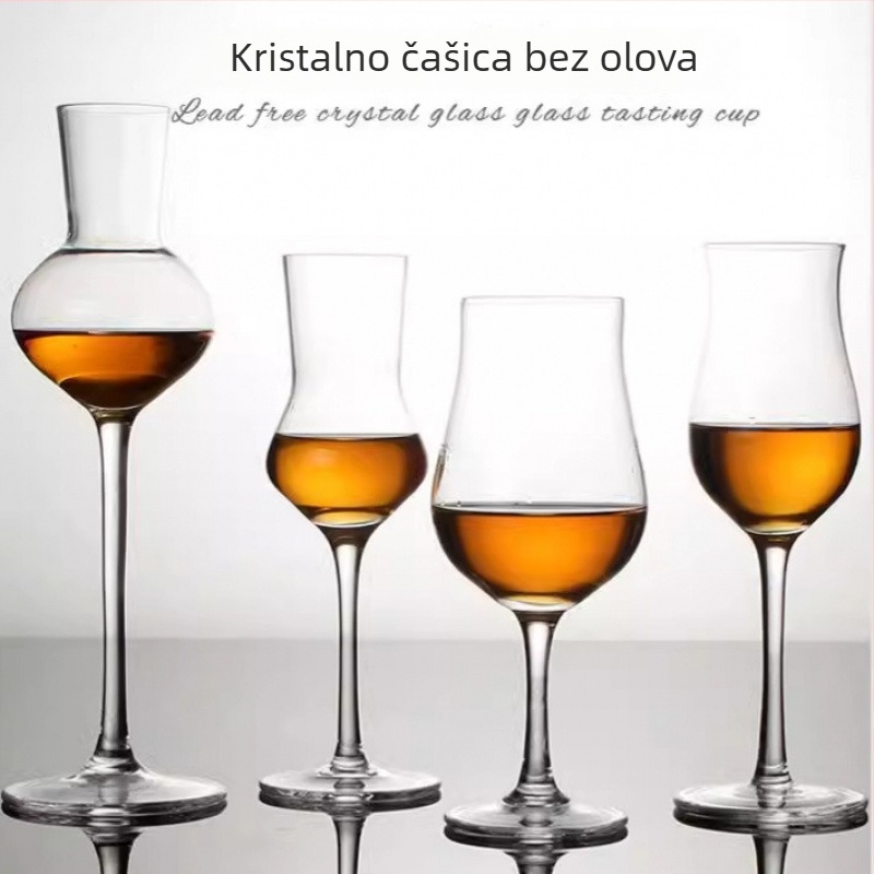 Kristalna čaša za vino, tulipanski stil dizajna, kapacitet 101–200 ml, moderni jednostavni stil, ispis logotipa dostupan, pakiranje u kartonsku kutiju