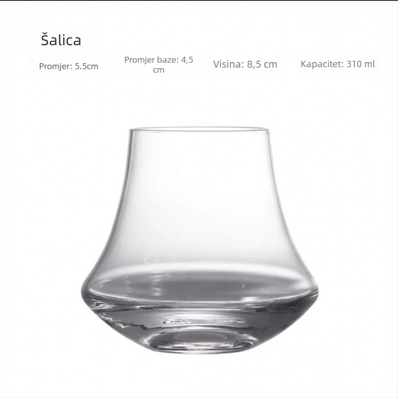 Kristalna čaša za vino, tulipanski stil dizajna, kapacitet 101–200 ml, moderni jednostavni stil, ispis logotipa dostupan, pakiranje u kartonsku kutiju