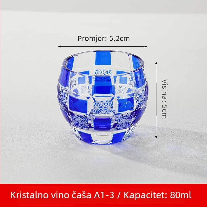 Sete sake u japanskom stilu od kristalnog stakla, kapacitet 1–100 ml, marka Tao Chunfang